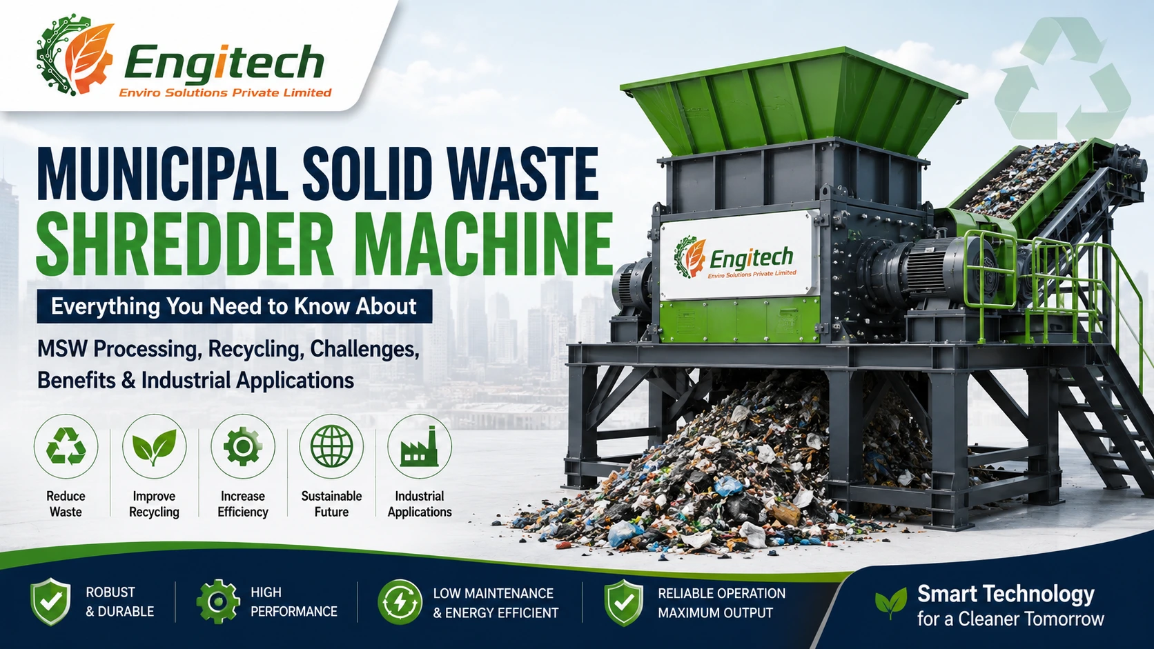 You are currently viewing Municipal Solid Waste Shredder Machine: Everything You Need to Know About MSW Processing, Recycling, Challenges, Benefits & Industrial Applications